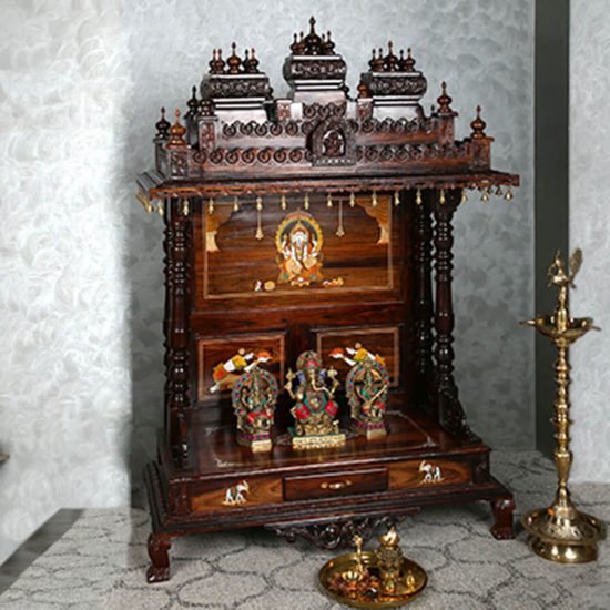 Rosewood Mandir For Home - Tesor