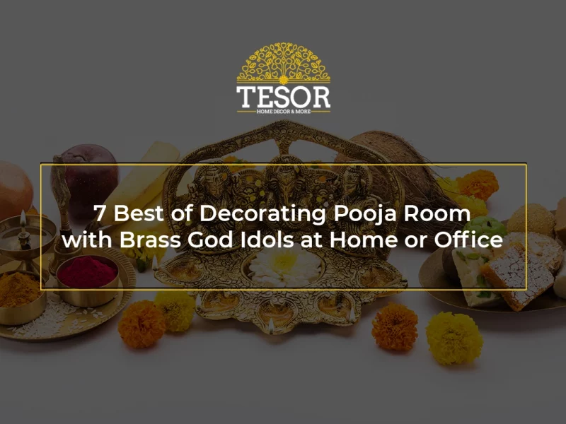 Pooja room with Brass God