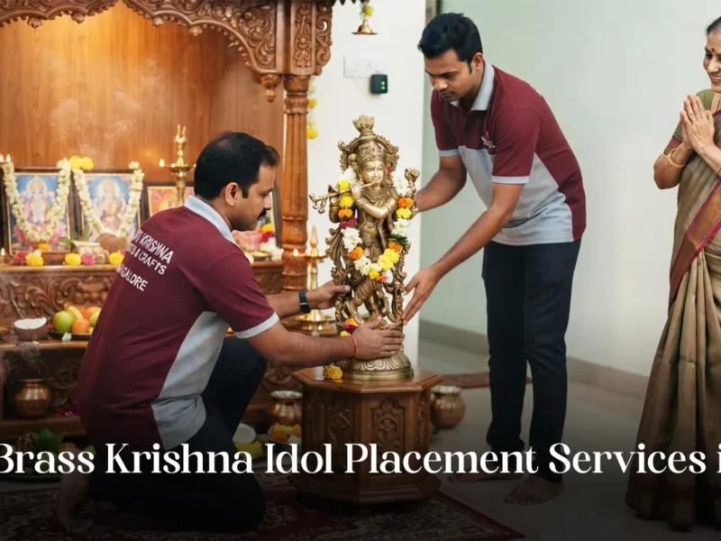 Brass Krishna Idol in Bangalore for Homes, Pooja Rooms & Spiritual Spaces